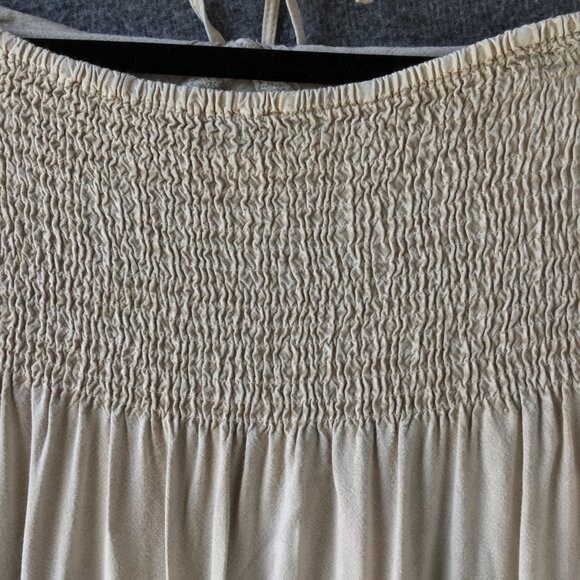 Earthbound Trading Shirred Back Embroidered Bohemian Halter Tunic Top Sz XL - Picture 8 of 12